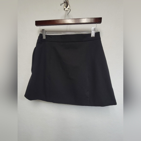 Zara Front Pleat Mini Skirt With Side Zipper Womens Size Small - Picture 10 of 11